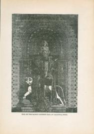 Idol Of The Bloody Goddess Kali At Calcutta India